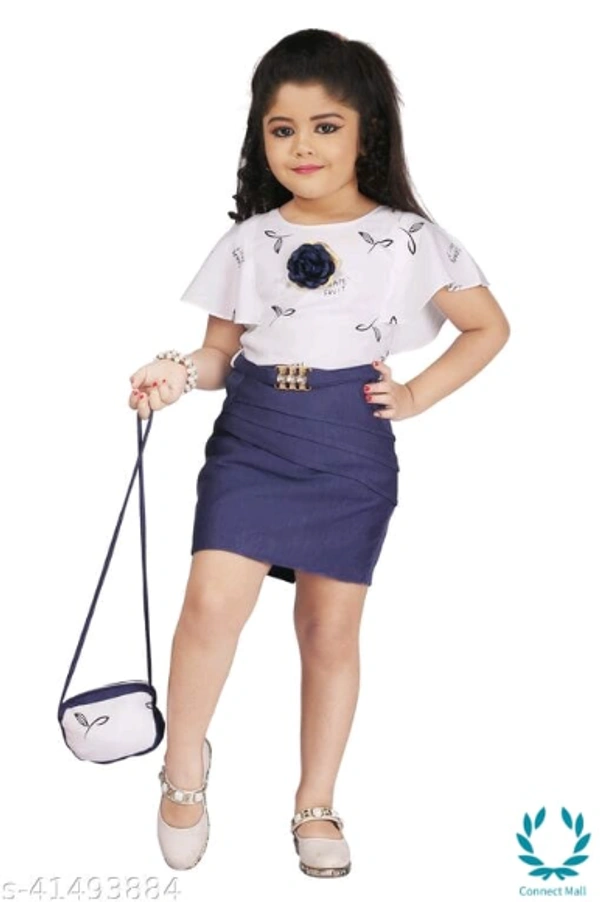 Linotex Bodycon Girls dress and Bags Combo - 6-7 Years